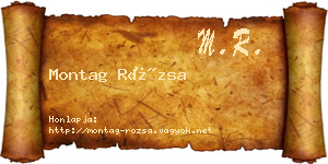 Montag Rózsa névjegykártya