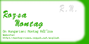 rozsa montag business card